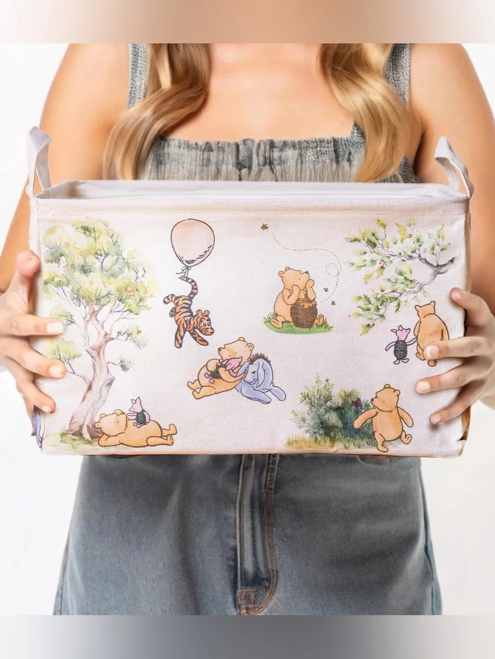 Winnie the Pooh Baby Beige Character Storage Tote Bin - Kids Accessories
